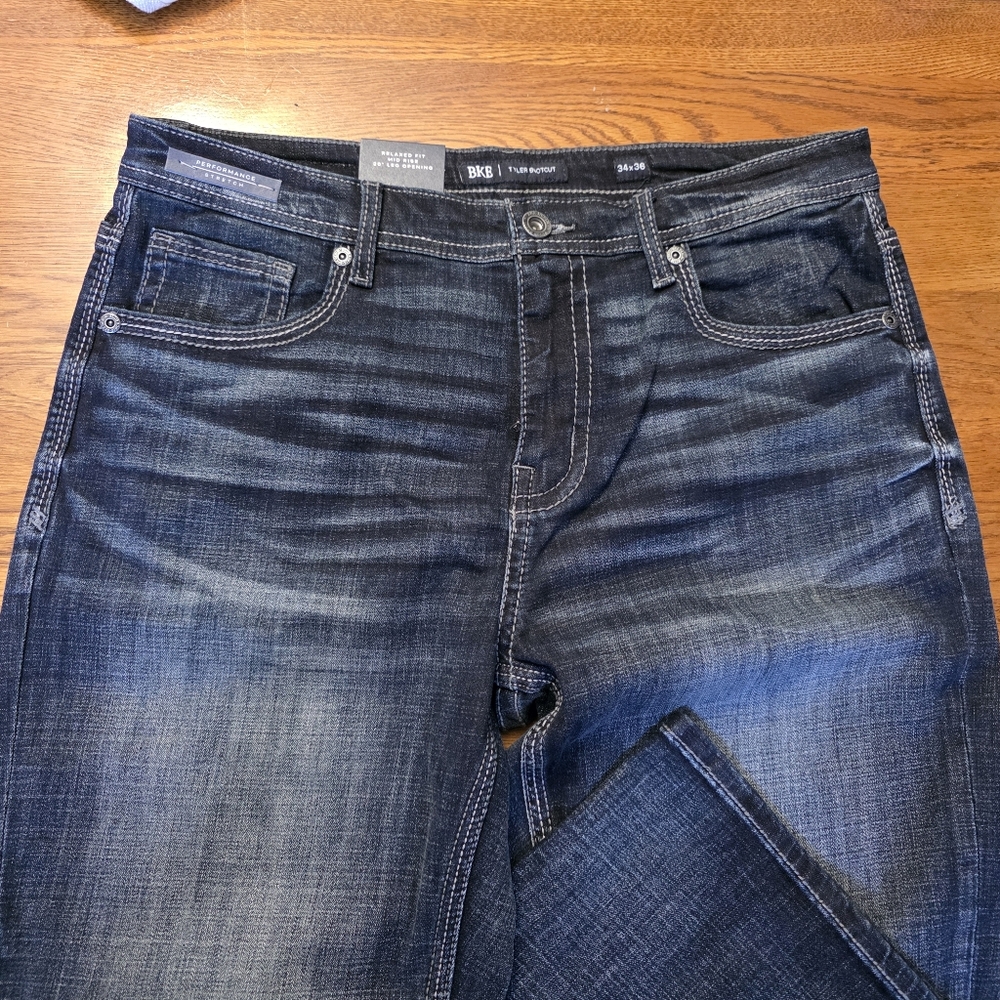 BKE Tyler Men's Dark Blue Jeans - Picture 4 of 5